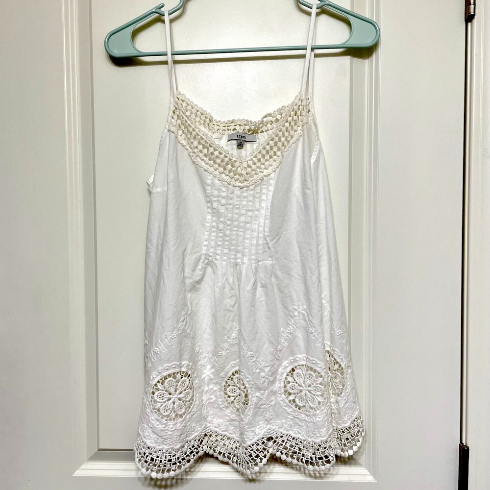 White Lacy Tank